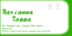 marianna koppa business card